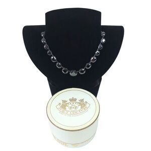 Juicy Couture Necklace Crystal Y2K Vintage Reversible Black Riviere Jewelry